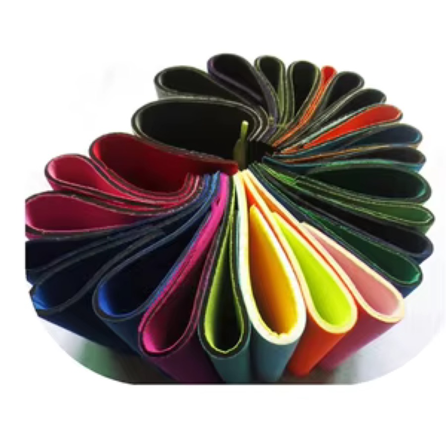 Neoprene sheet stock fanned open, full colour range